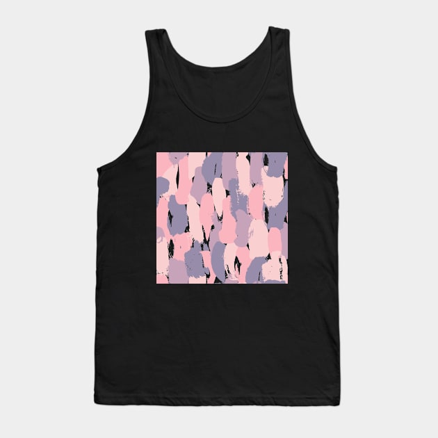 Pastel, lila, purple and black abstract pattern Tank Top by Jenmag